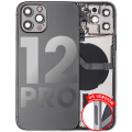 Back Housing W/ Small Components Pre-Installed Compatible For iPhone 12 Pro (US Version) (Used OEM Pull: Grade C) (Graphite)