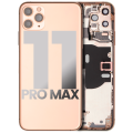 Back Housing W/ Small Components Pre-Installed Compatible For iPhone 11 Pro Max (Used OEM Pull: Grade B) (Gold)