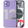 Back Housing W/ Small Components Pre-Installed Compatible For iPhone 12 (US Version) (Used OEM Pull: Grade A) (Purple)