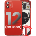 Back Housing W/ Small Components Pre-Installed Compatible For iPhone 12 (US Version) (No Logo) (Aftermarket Plus) (Red)