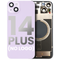 Back Glass With Steel Plate With MagSafe Magnet Pre-Installed Compatible For iPhone 14  Plus (Purple) (No Logo)