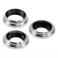 Back Camera Lens With Bracket & Bezel Compatible For iPhone 16 Pro / 16 Pro Max (White Titanium) (3 Piece Set) (Premium)