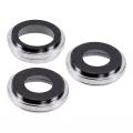 Back Camera Lens With Bracket & Bezel Compatible For iPhone 16 Pro / 16 Pro Max (White Titanium) (3 Piece Set) (Premium)