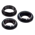 Back Camera Lens With Bracket & Bezel Compatible For iPhone 16 Pro / 16 Pro Max (Black Titanium) (3 Piece Set) (Premium)
