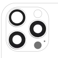 Back Camera Lens With Bracket & Bezel Compatible For iPhone 16 Pro / 16 Pro Max (White Titanium) (3 Piece Set) (Premium)