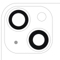 Back Camera Lens (Glass Only) With Adhesive Compatible For iPhone 13 / 13 Mini (2 Piece Set) (Real Sapphire / Premium)